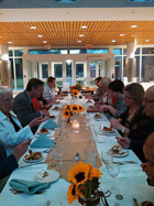 A farm to table dinner in the science building