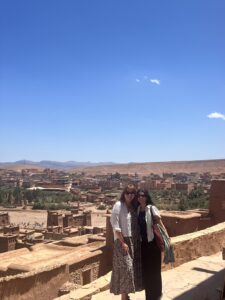 Vitoria Vieira (right) in Morocco