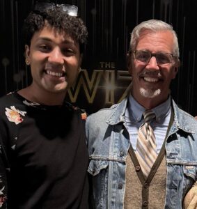 Donovan Shaw with Associate Professor of Theatre Arts Dr. Don Gagnon at a performance of "The Wiz."