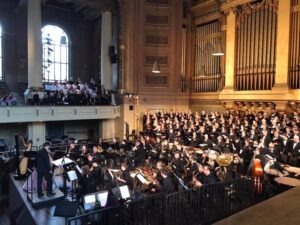 In 2019, September Baraquin brought a group of David Wooster Middle School students to perform in the premiere of Josh Sparkman’s "I Sing and Sing" - with the New Haven Chorale at Yale's Woolsey Hall.