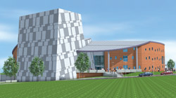 a virtual model of the visual and performing arts building